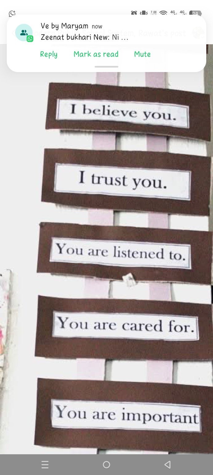 Positive school values display