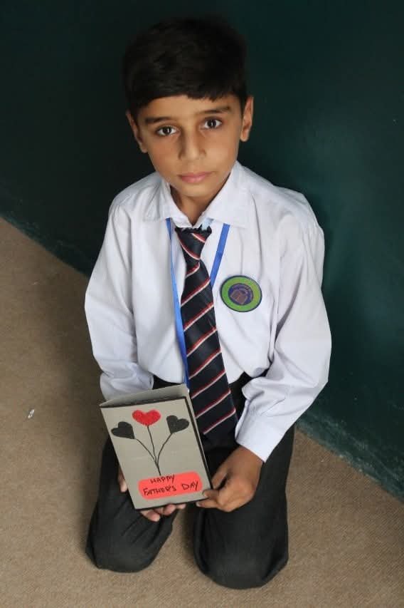 Father's Day student activity at Modern Public School